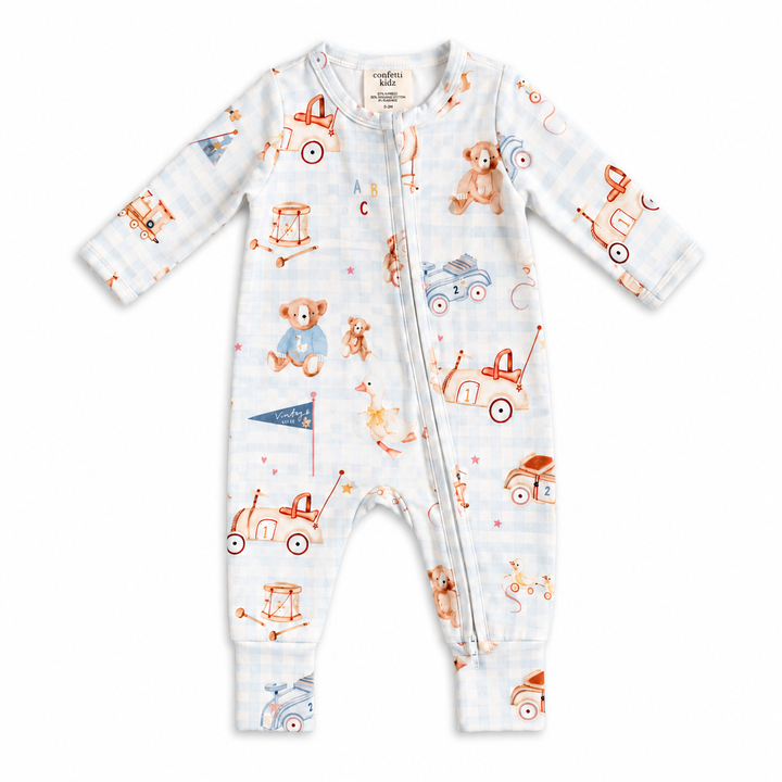 Confetti Kidz Toy Parade - Bamboo Zipsuit