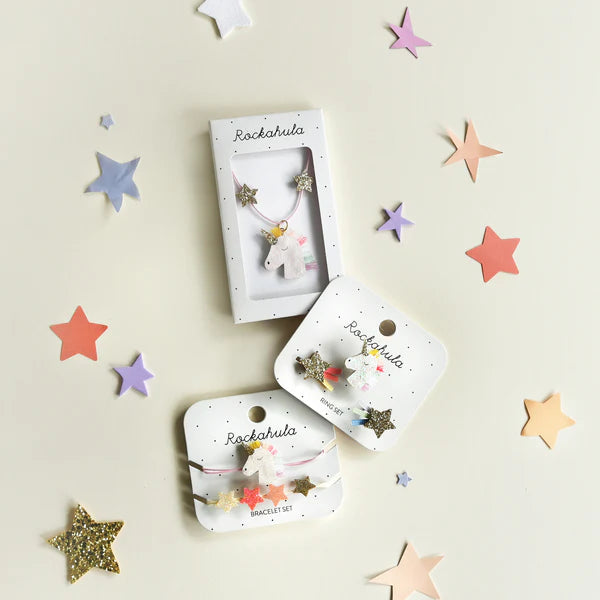 Rockahula Kids Rainbow Unicorn Ring Set