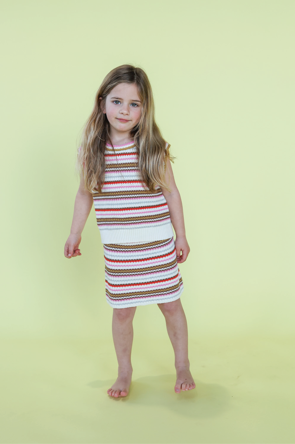 Grown Organic Sunshine Stripe Knit Skirt