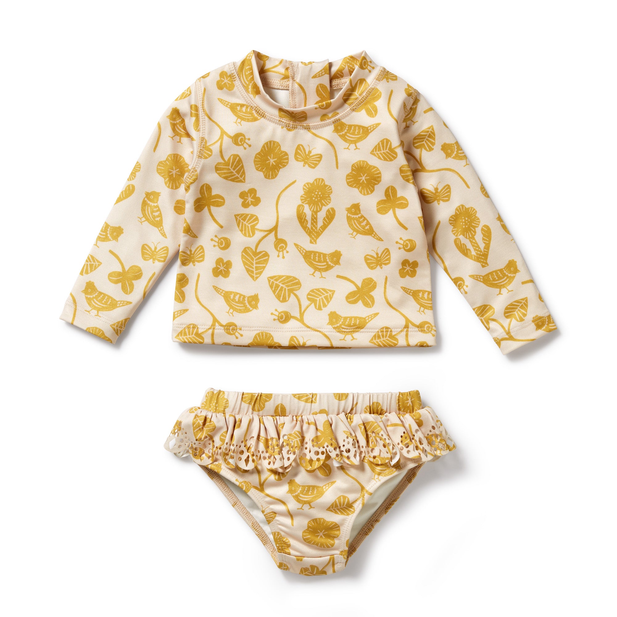 Wilson & Frenchy Goldie Floral Cutwork Rashie Swimset