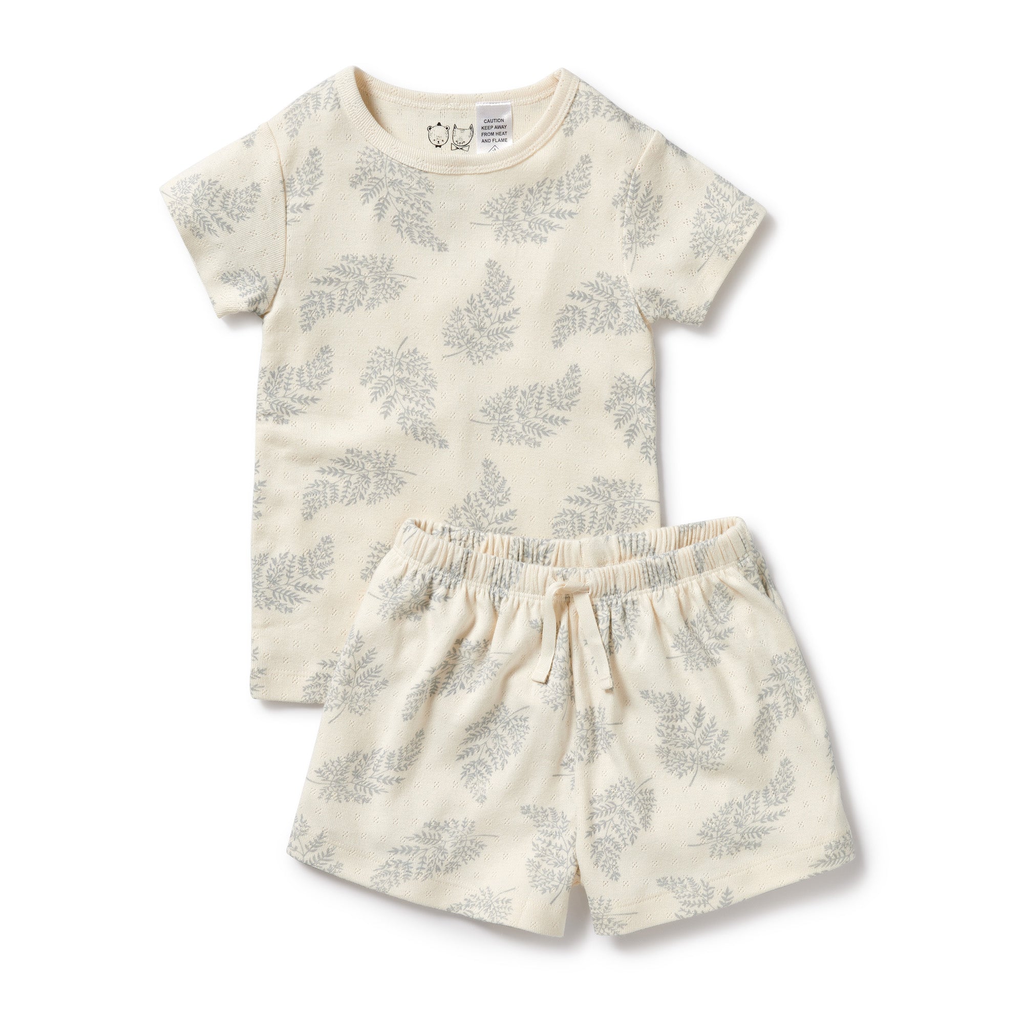 Wilson & Frenchy Forever Ferns Organic Pointelle Short Sleeve Pyjamas