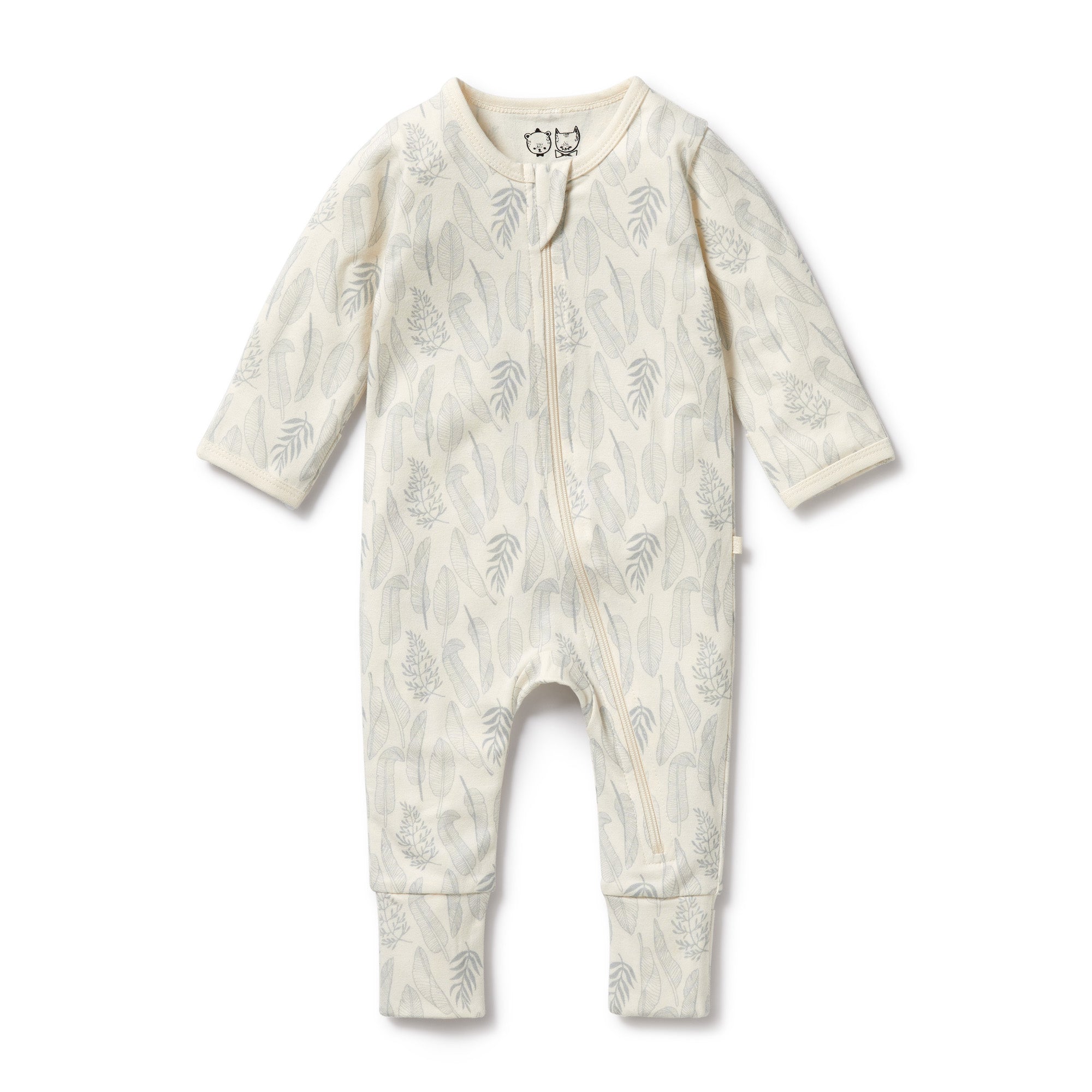 Wilson & Frenchy New Leaf Organic Zipsuit with feet