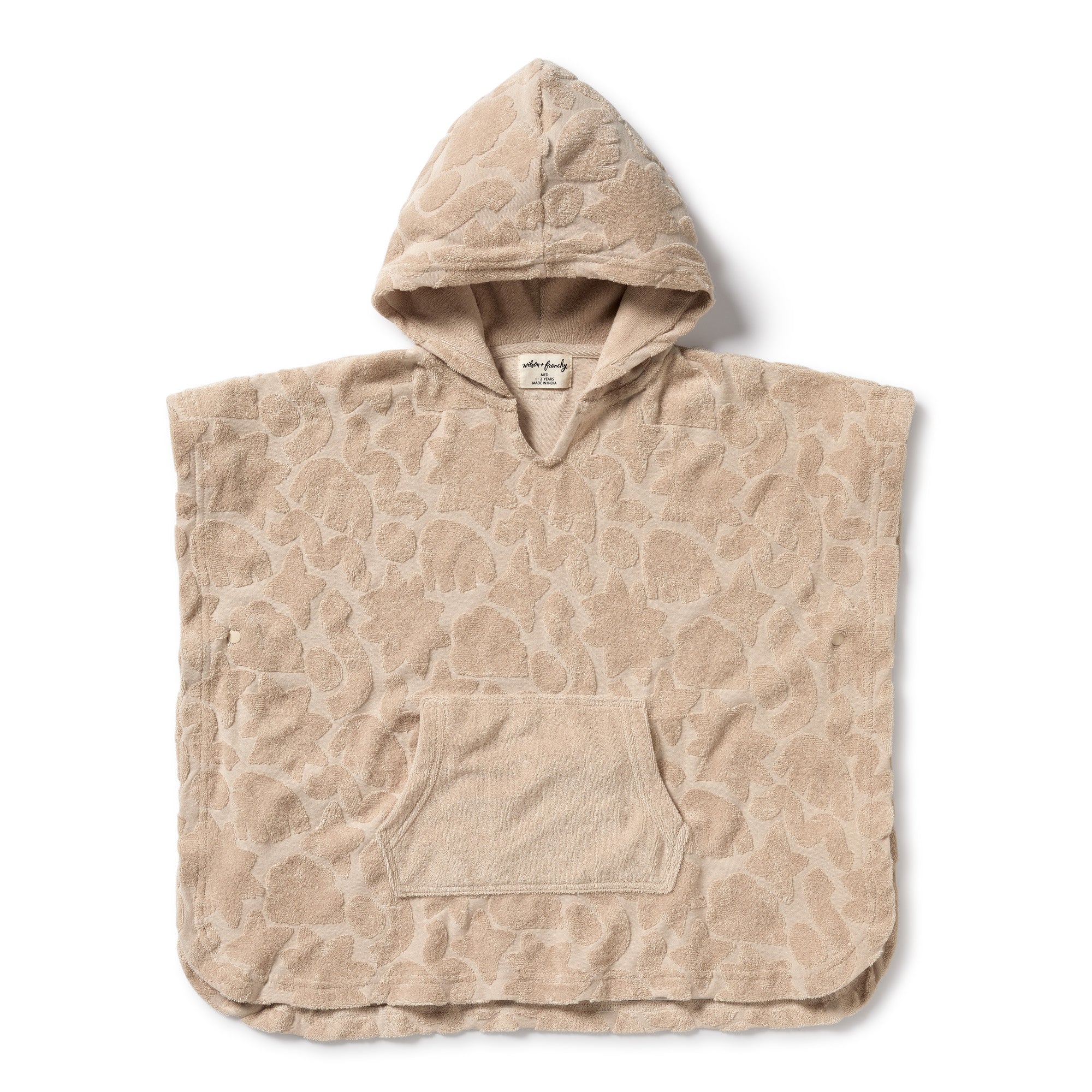 Wilson & Frenchy Pattern Play Organic Terry Hooded Poncho