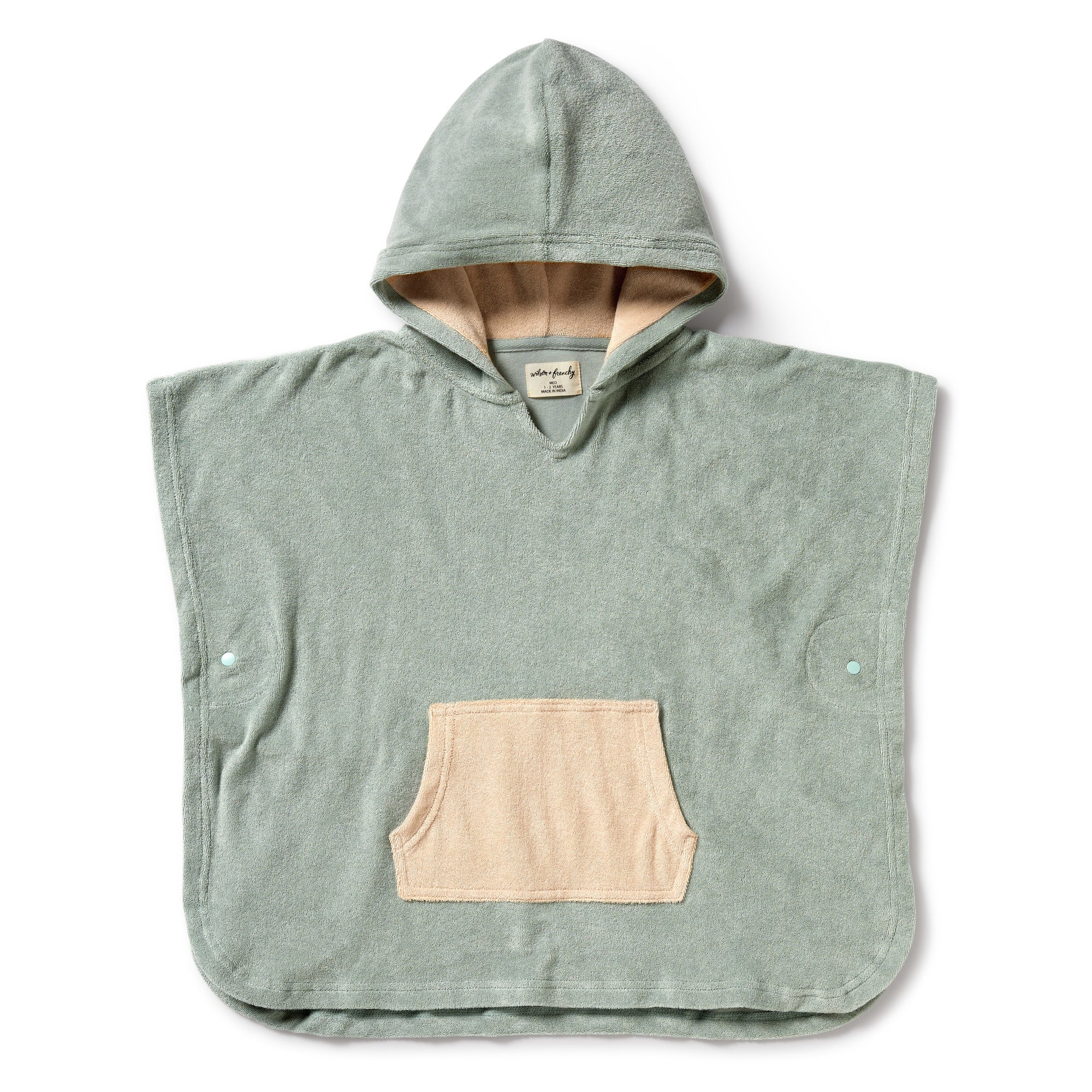 Wilson & Frenchy Pistachio Organic Terry Hooded Poncho