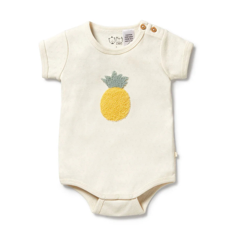Wilson & Frenchy Piney Pals Organic Pointelle Bodysuit