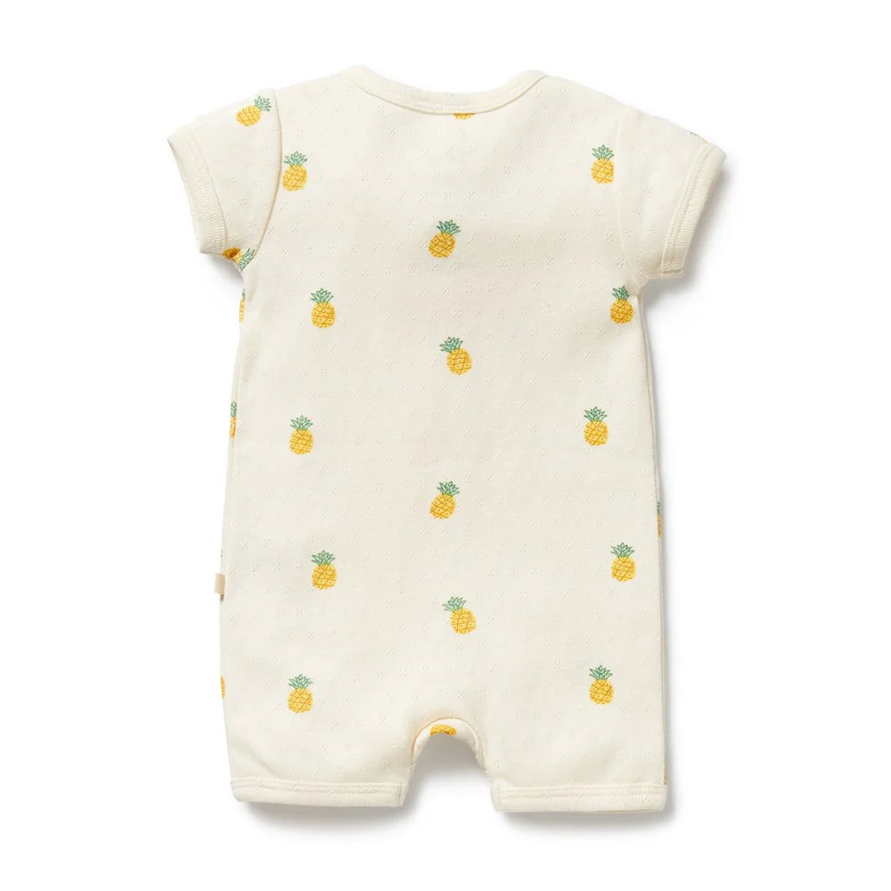 Wilson & Frenchy Piney Pals Organic Pointelle Boyleg Zipsuit