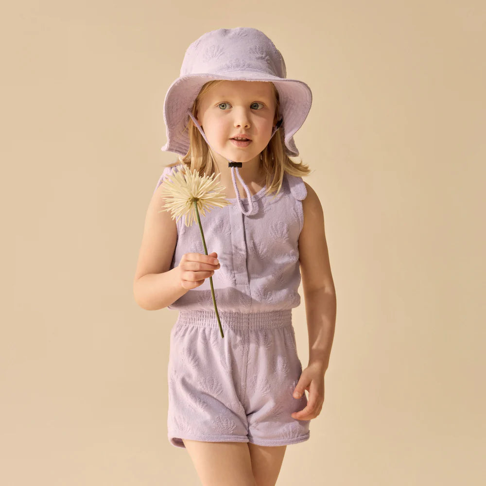 Wilson & Frenchy Lavender Shells Organic Terry Sun Hat