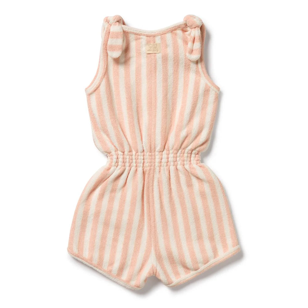 Wilson & Frenchy Strawberry Wave Organic Terry Playsuit