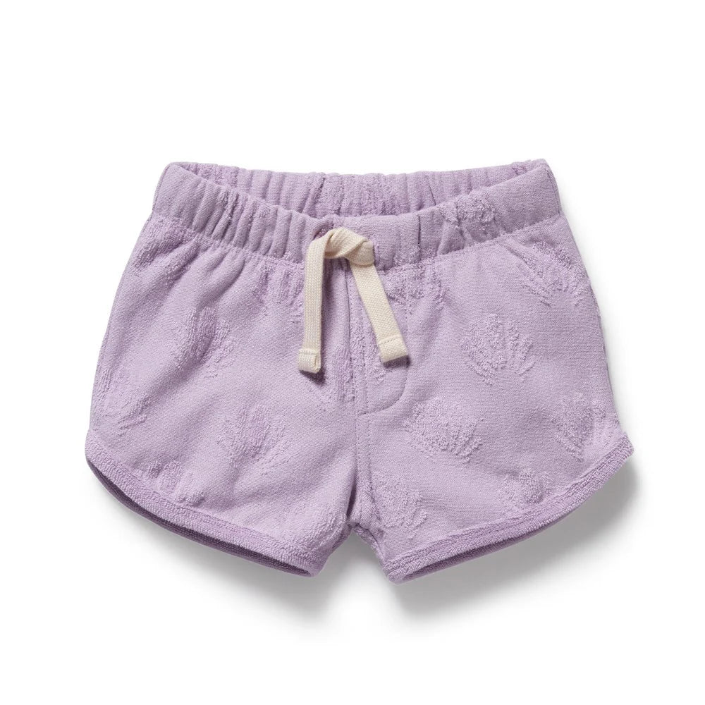 Wilson & Frenchy Lavender Shells Organic Terry Tie Short