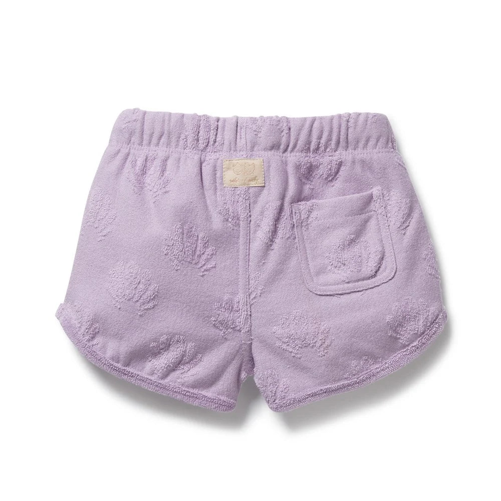 Wilson & Frenchy Lavender Shells Organic Terry Tie Short