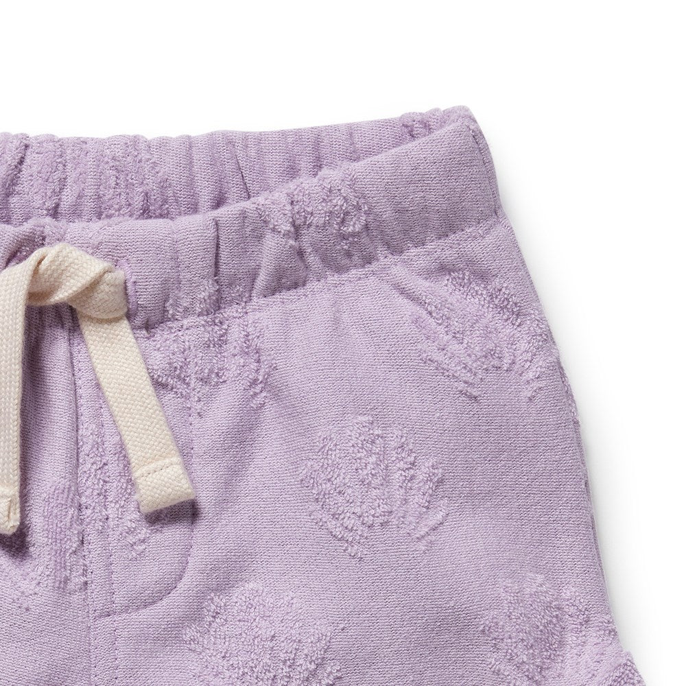Wilson & Frenchy Lavender Shells Organic Terry Tie Short