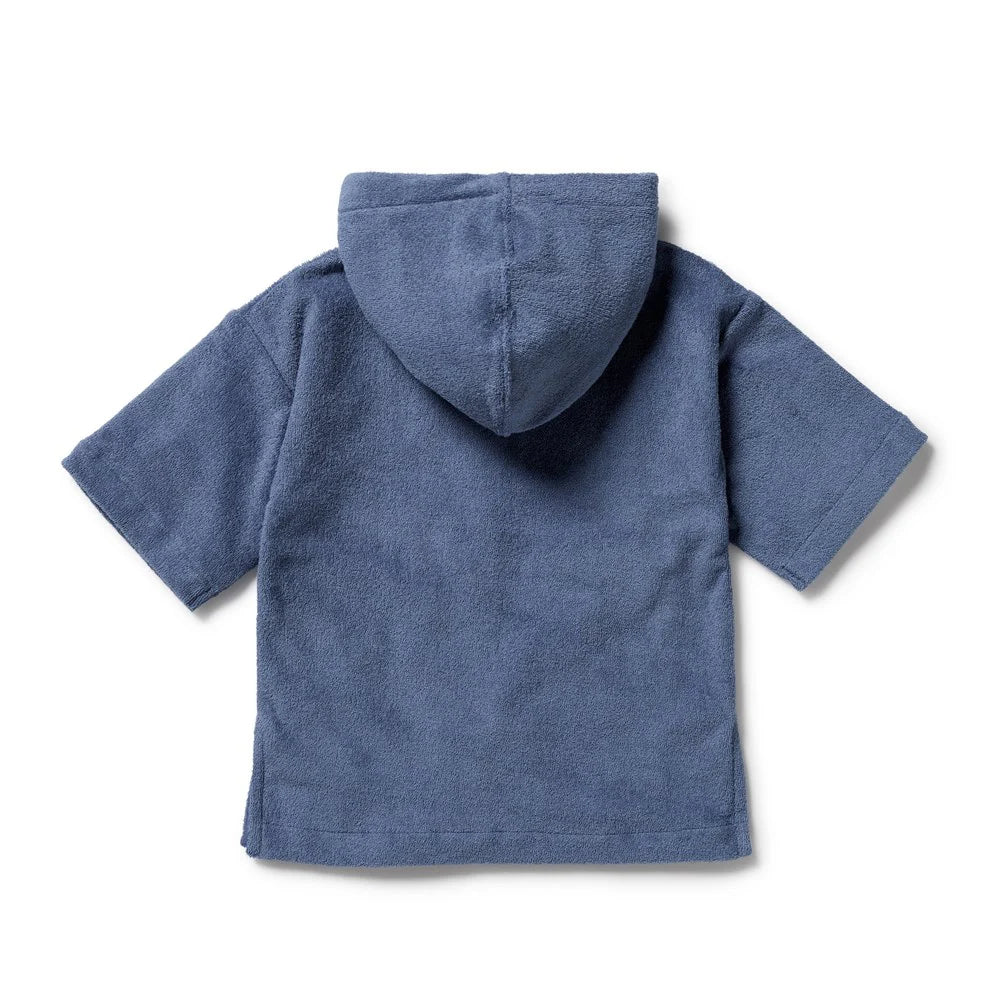 Wilson & Frenchy Deep Blue Organic Terry Hooded Towel