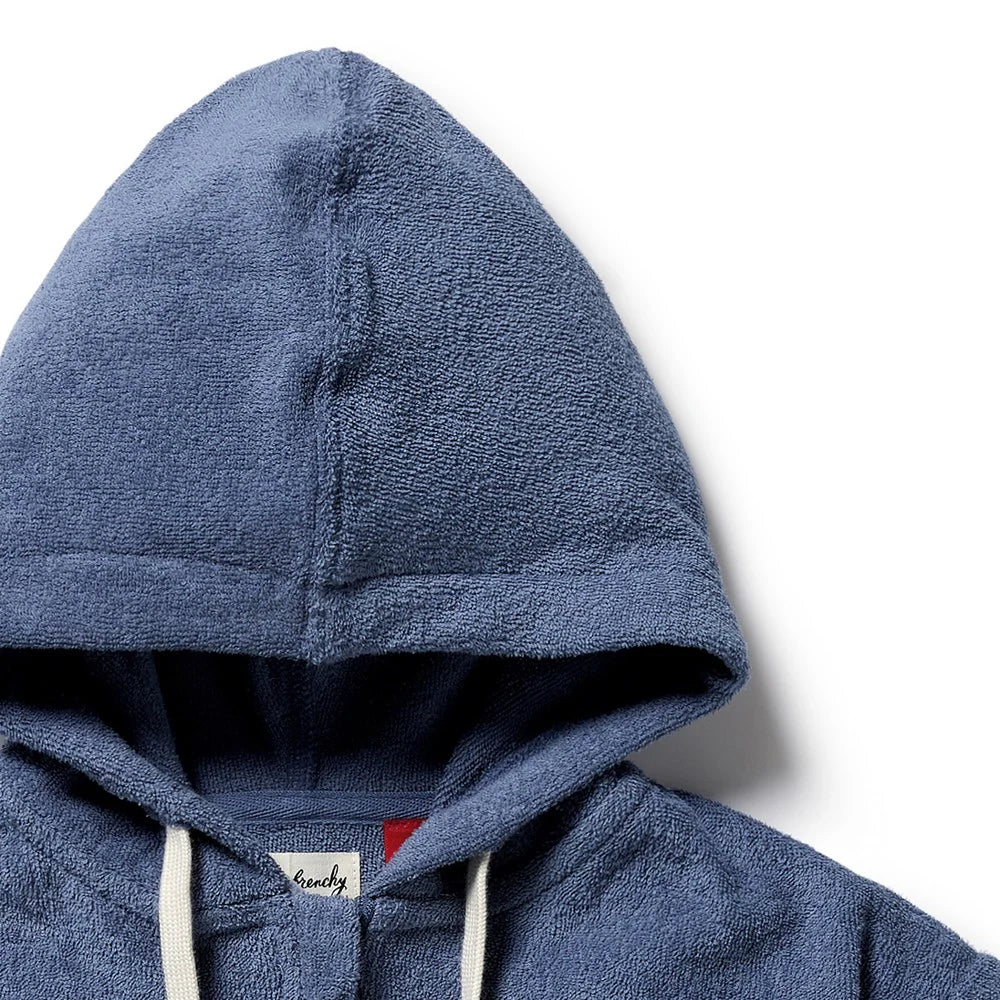 Wilson & Frenchy Deep Blue Organic Terry Hooded Towel