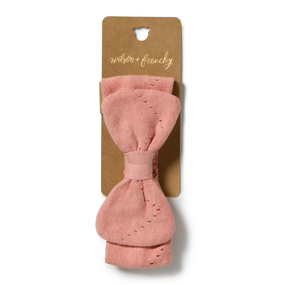 Wilson & Frenchy Petal Pink Organic Knitted Pointelle Headband