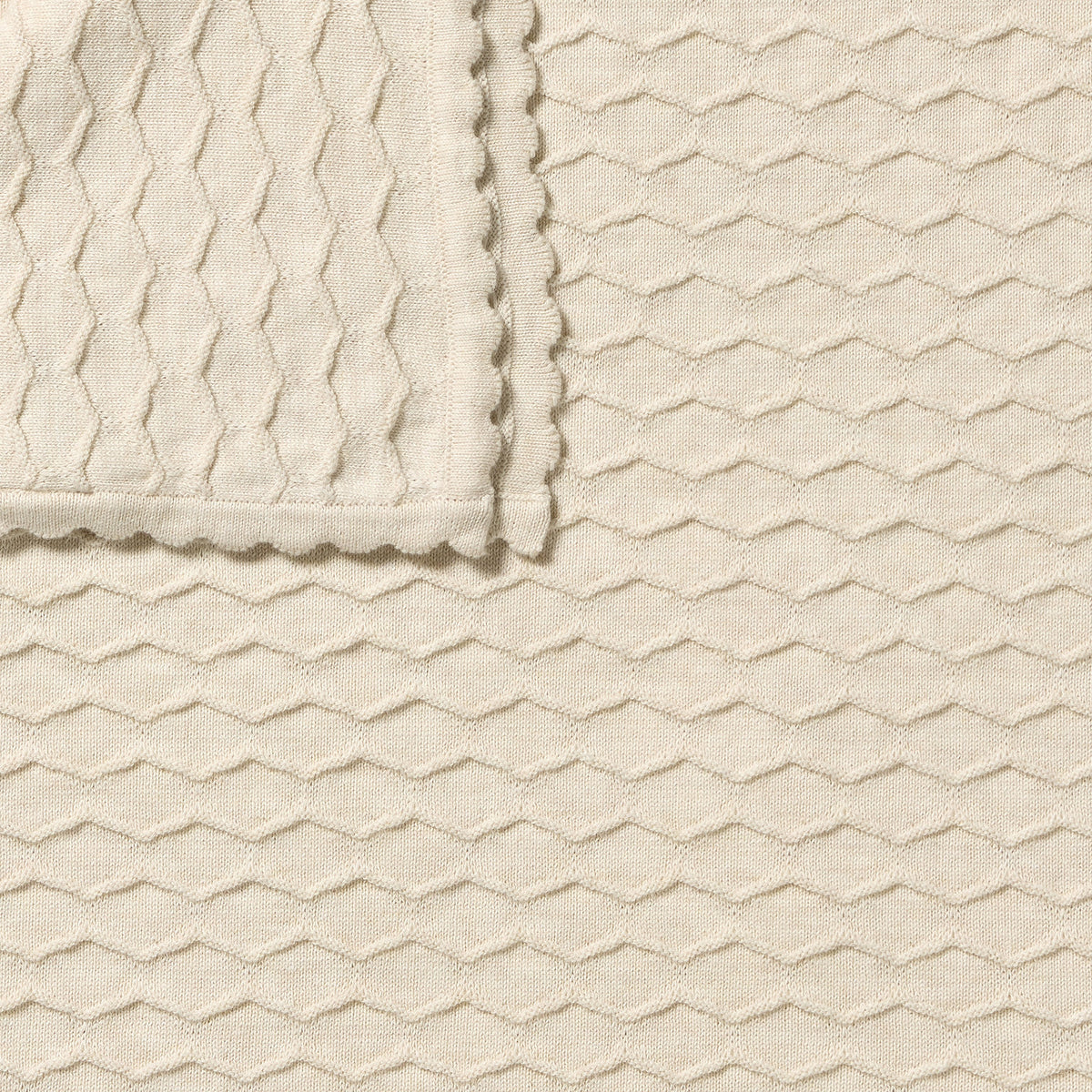 Wilson & Frenchy Milk Cloud Organic Knitted Chevron Blanket