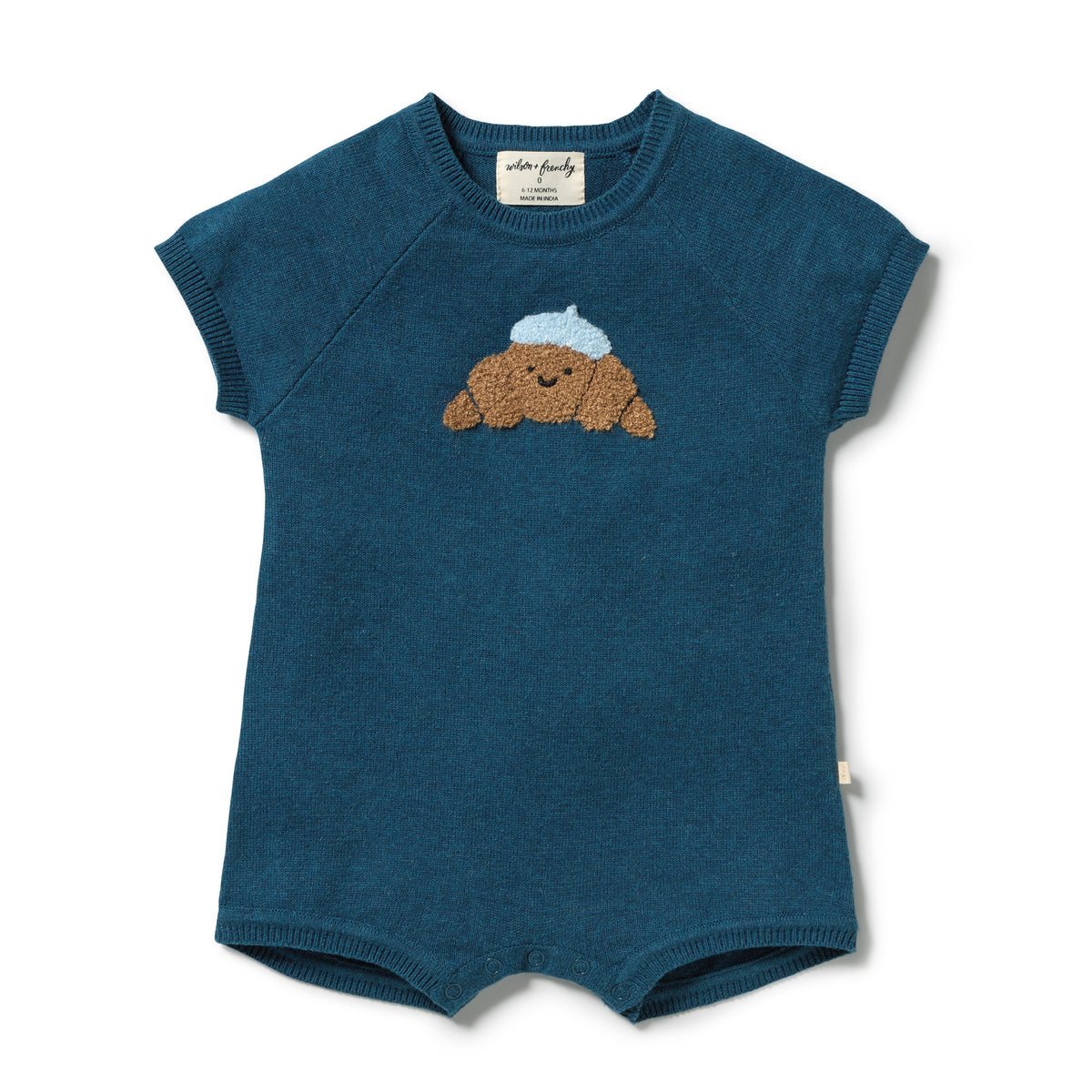 Wilson & Frenchy Little Croissant Organic Knitted Growsuit