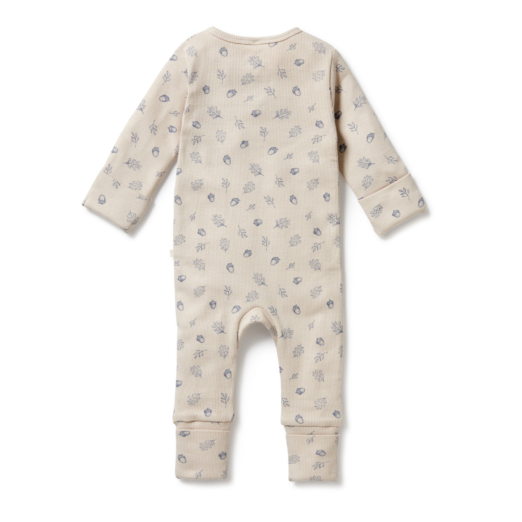 Wilson & Frenchy Falling Oak Organic Zipsuit with Feet