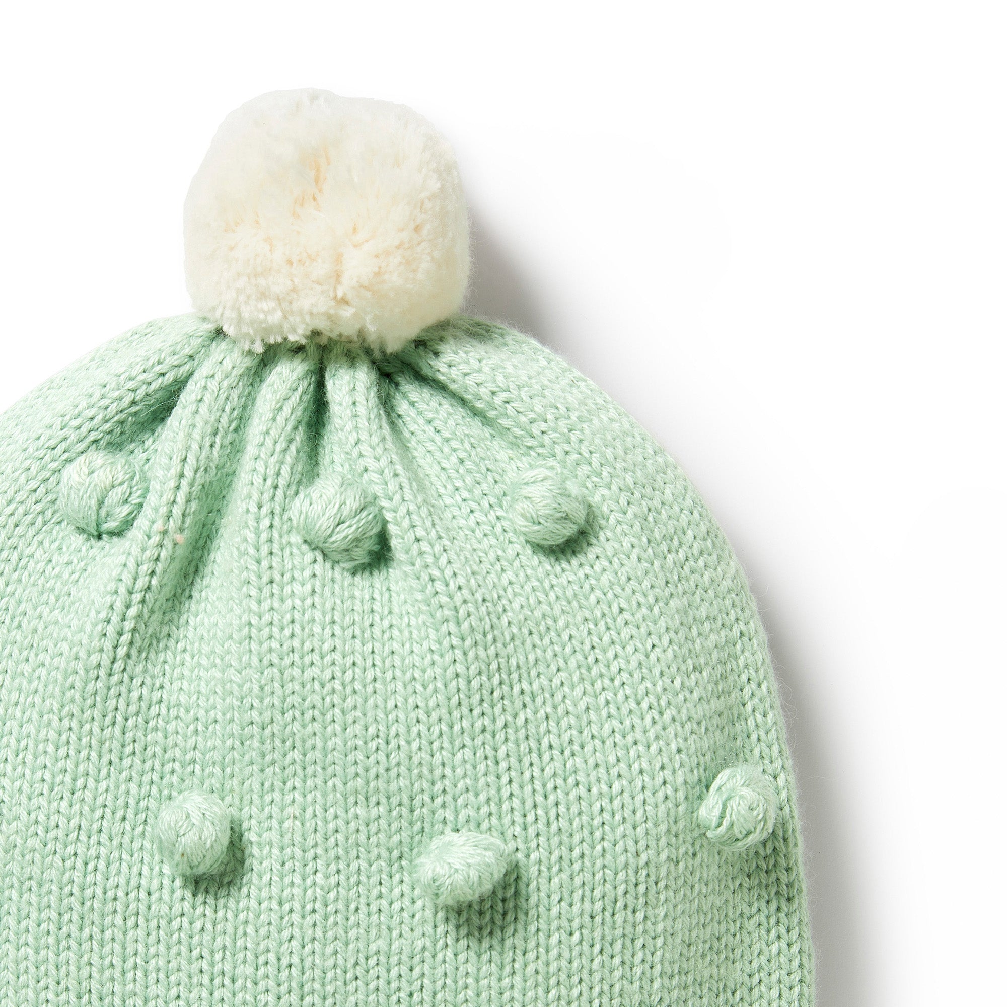 Wilson & Frenchy Mint Green Knitted Bauble Beanie