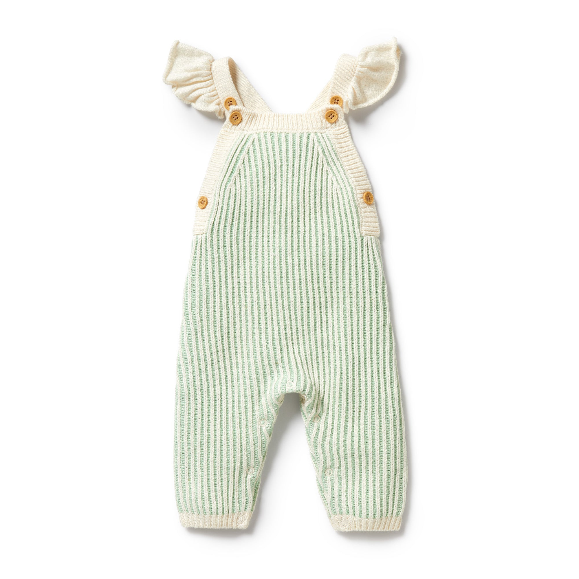 Wilson & Frenchy Mint Green Knitted Ruffle Overall