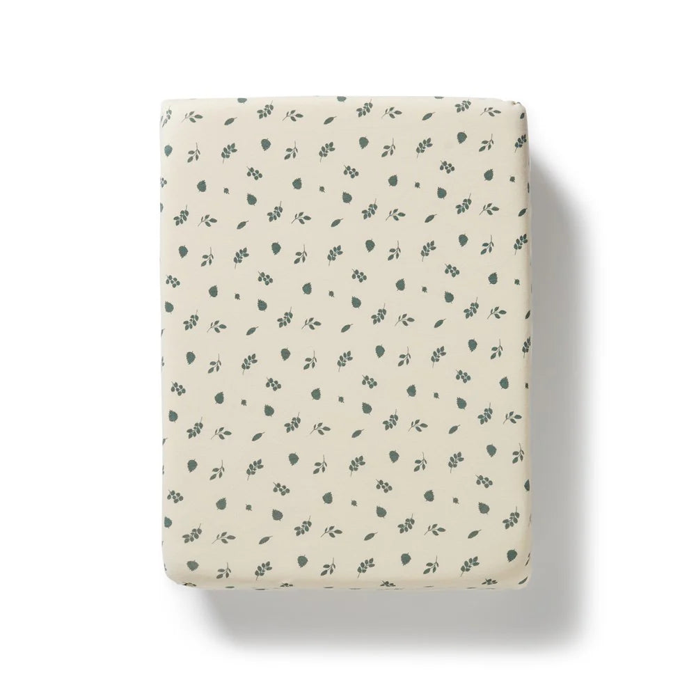 Wilson & Frenchy Twilight Leaf Organic Bassinet Sheet