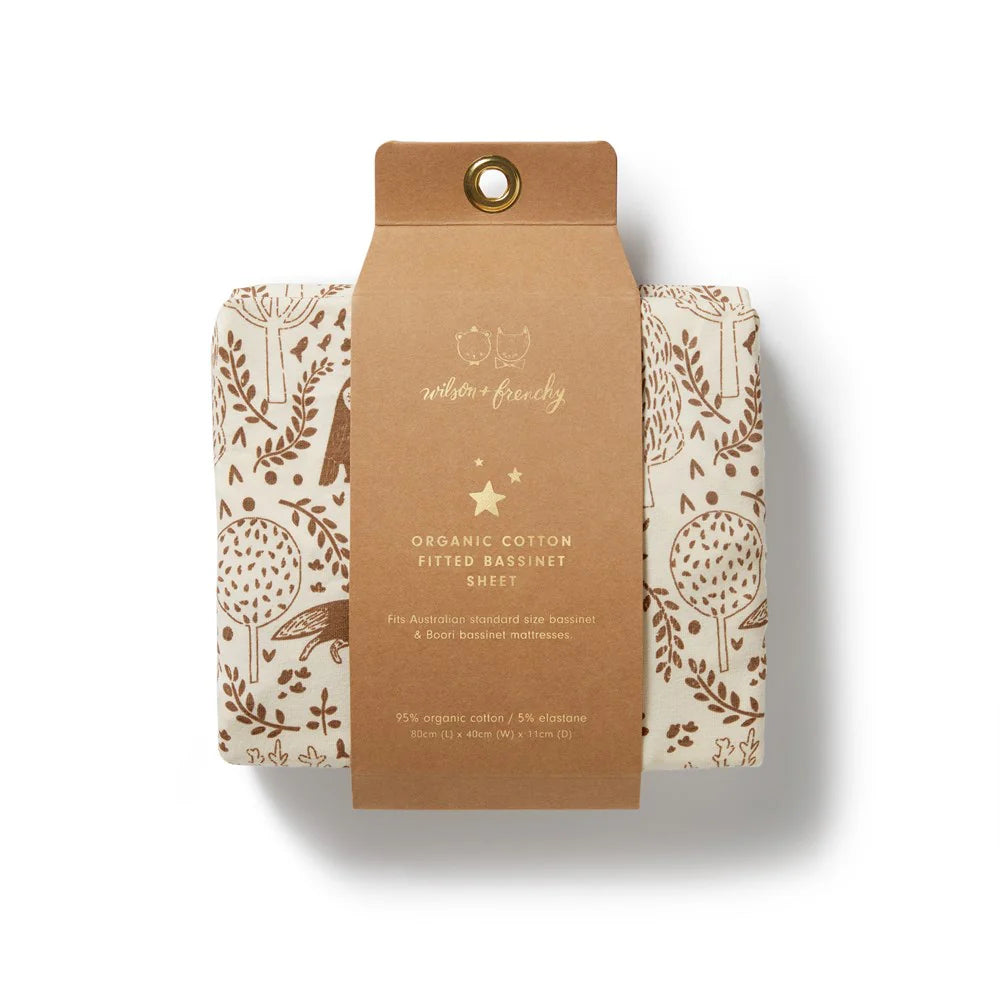 Wilson & Frenchy Winter Forest Organic Bassinet Sheet - Winter Forest
