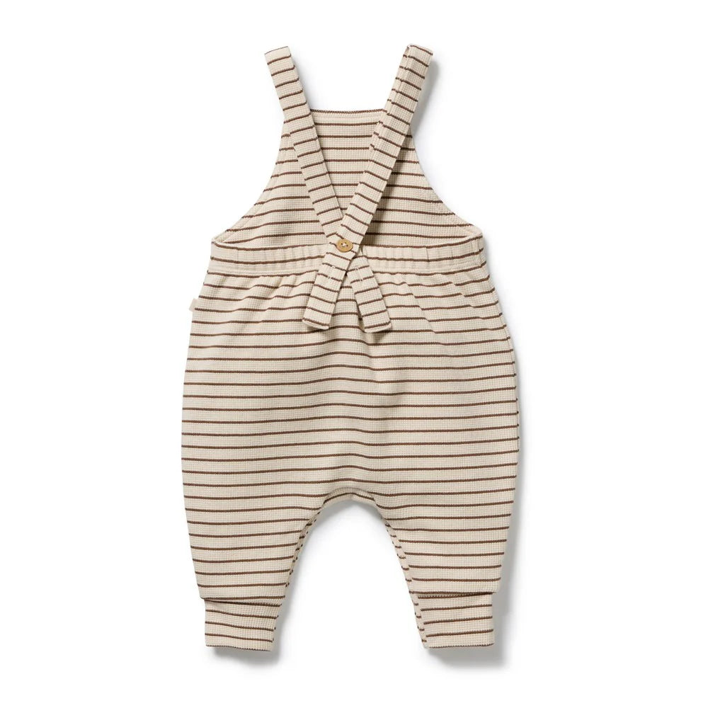 Wilson & Frenchy Nutmeg Stripe Organic Waffle Overall