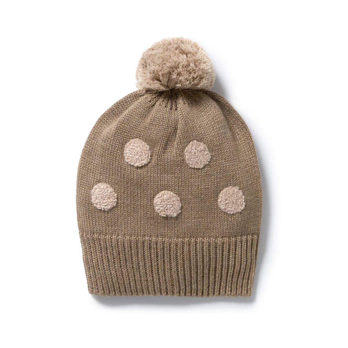 Wilson & Frenchy Chestnut Organic Knitted Bauble Hat