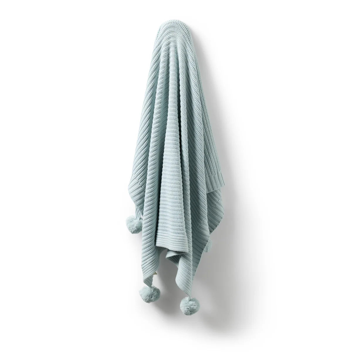 Wilson & Frenchy Cloud Blue Organic Knitted Blanket - Cloud Blue