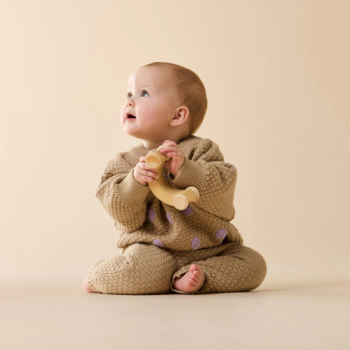 Wilson & Frenchy Oat & Mulberry Organic Knitted Bauble Jumper