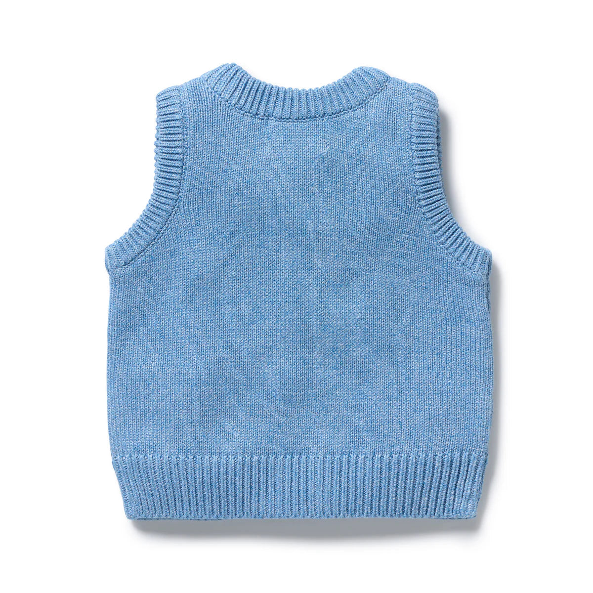 Wilson & Frenchy Frosted Blue Organic Knitted Vest