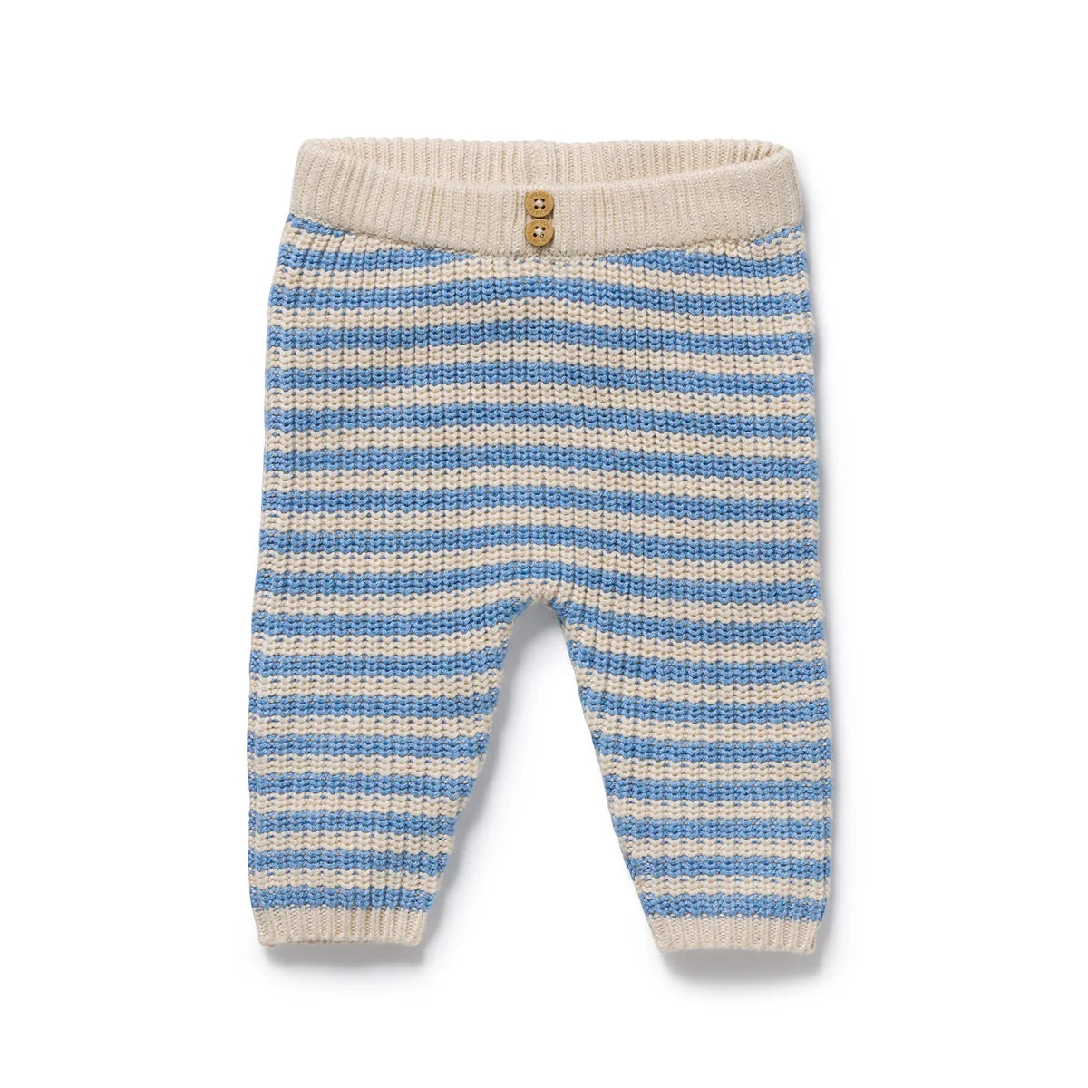 Wilson & Frenchy Frosted Blue Organic Knitted Stripe Legging