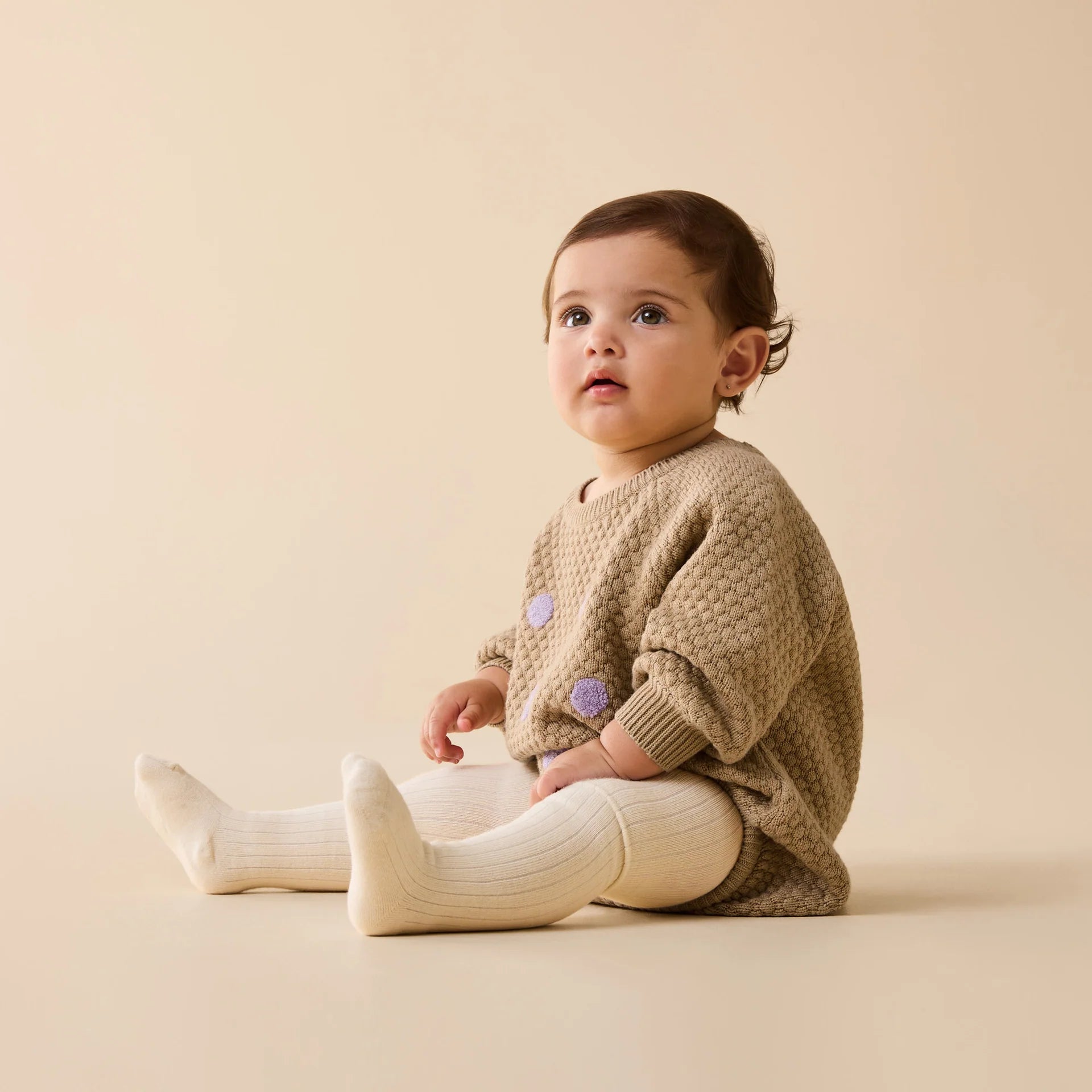 Wilson & Frenchy Oat & Mulberry Organic Knitted Bauble Bodysuit