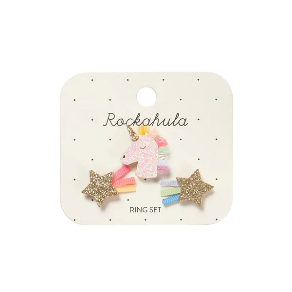Rockahula Kids Rainbow Unicorn Ring Set