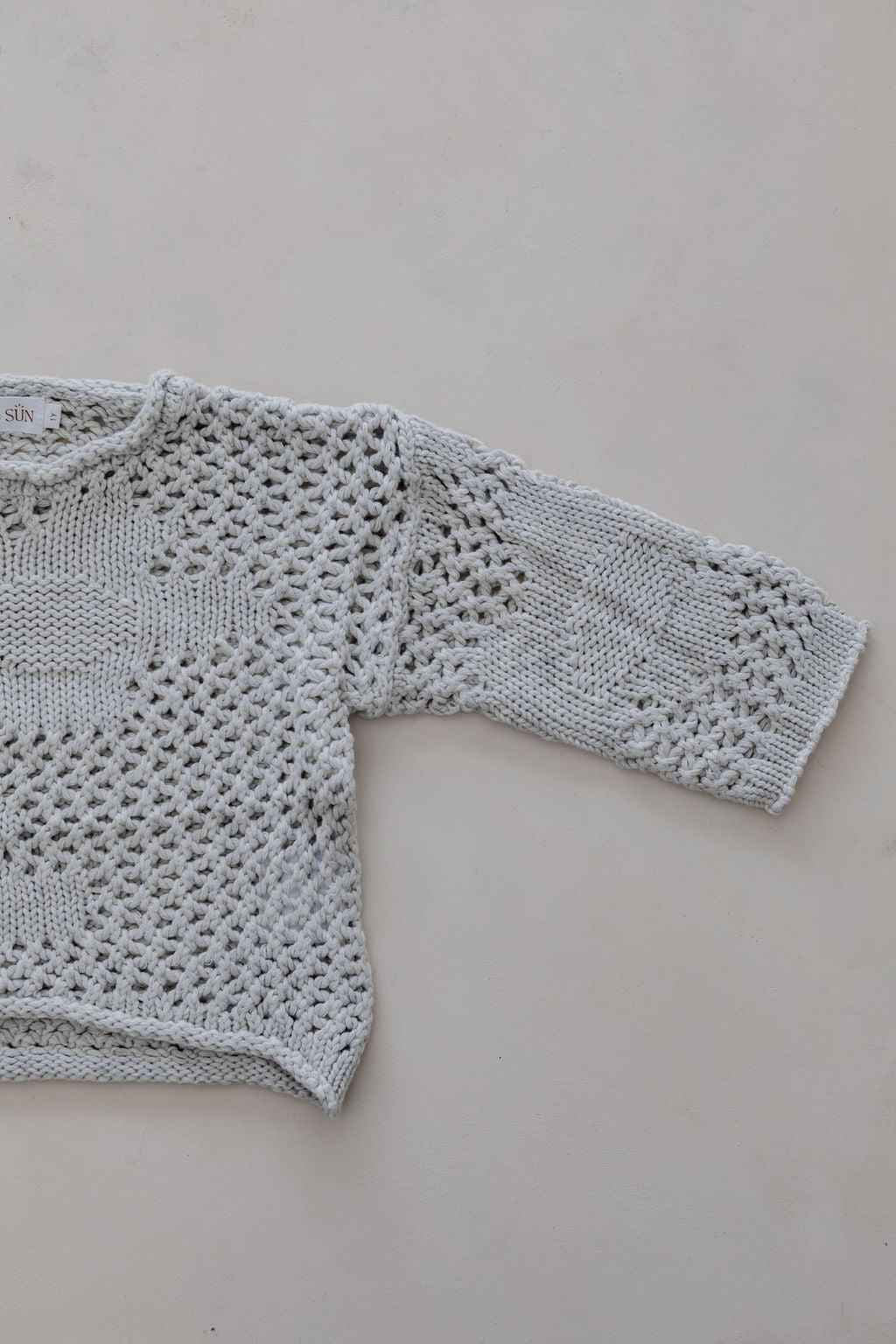 Belle & Sun Crochet Pullover - Cloud