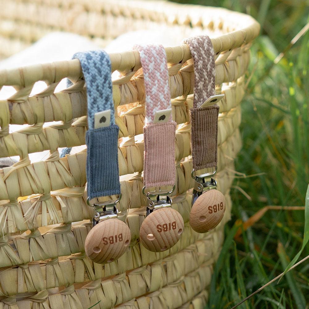 Bibs Pacifier Clip Voilet Sky/ Mauve
