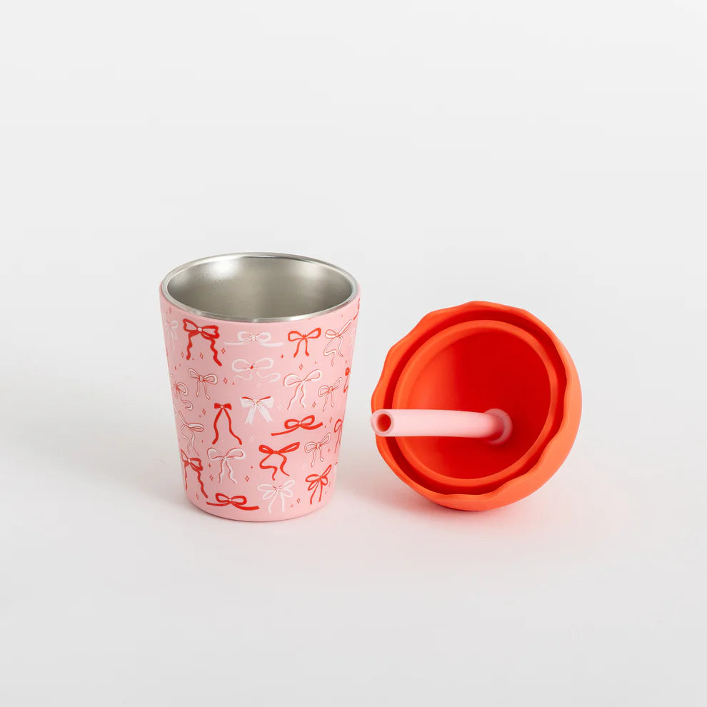 Chino Club  Bows Mini Smoothie Cup & Straw 200mll