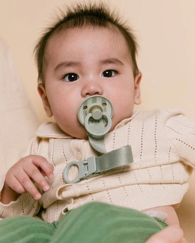 Bibs Colour Dummy & Loop Clip Gift Set - Sage