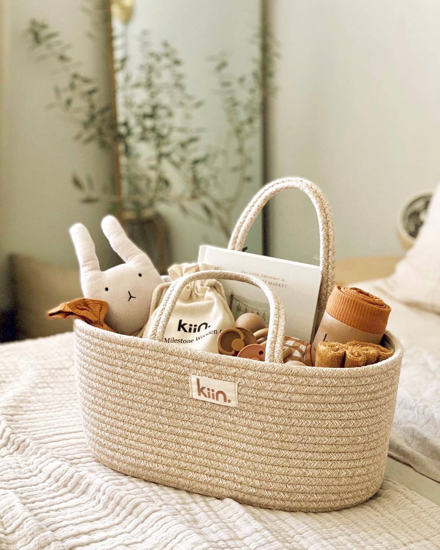 Kiin Cotton Rope Nappy Caddy Organiser