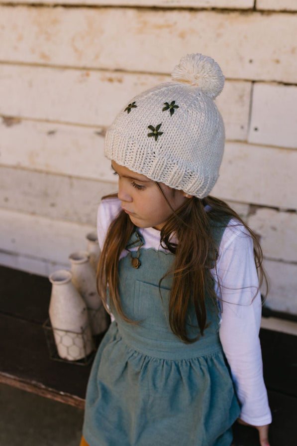 Acorn Kids Daisy Beanie Cream