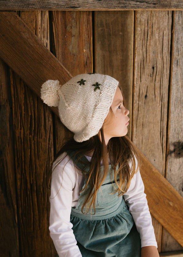Acorn Kids Daisy Beanie Cream