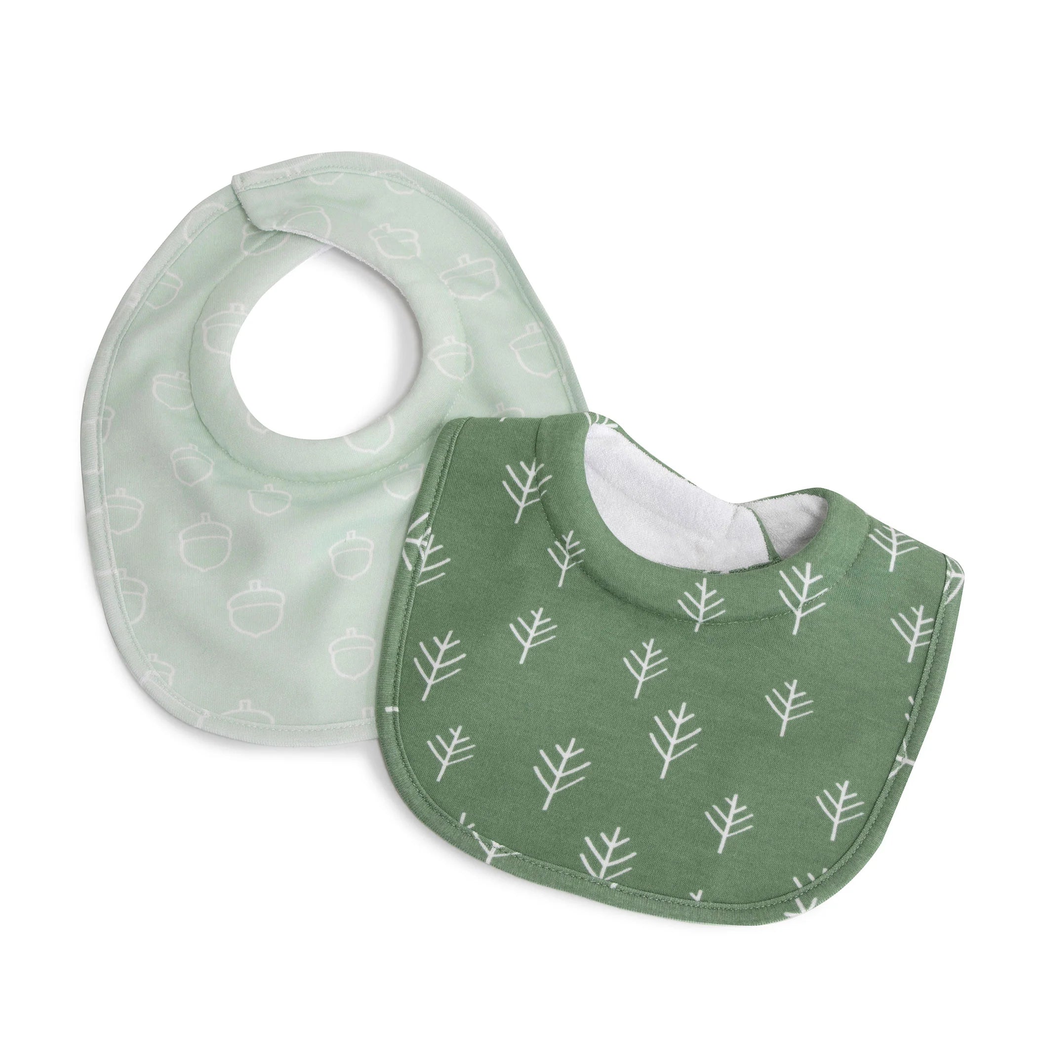 Bubba Blue Nordic Dribble Bib 2pack Avocado/Forest