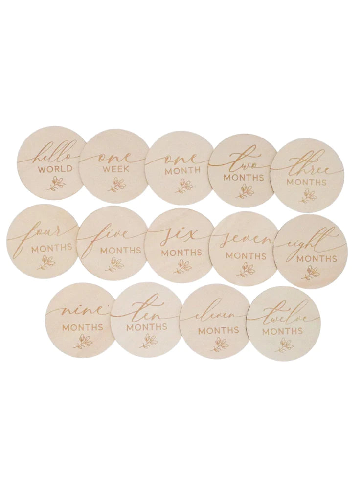 Lion + Lamb The Label Wooden Milestone Set Fern