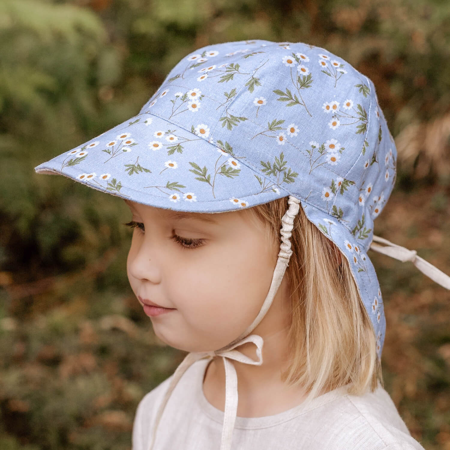 Bedhead Hats 'Lounger' Baby Reversible Flap Sun Hat - Daisy