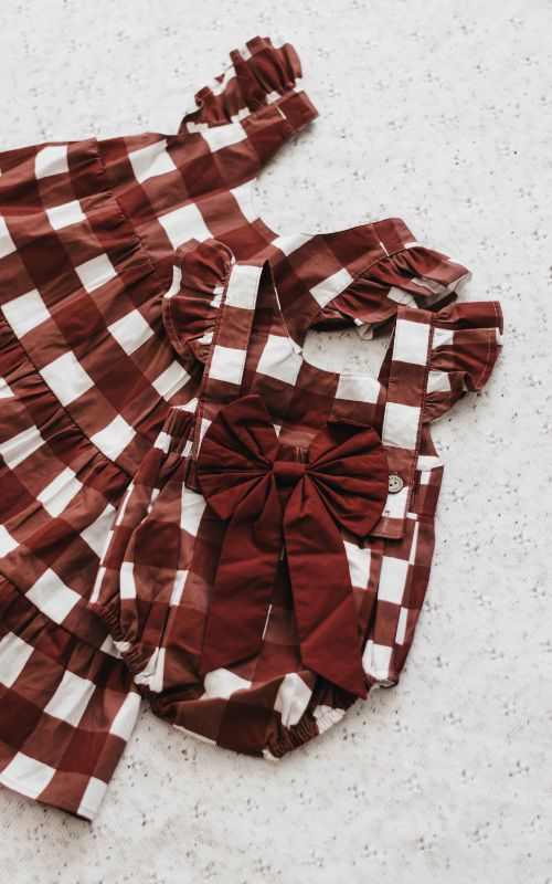 Bencer & Hazelnut Gingham Playsuit/Dress