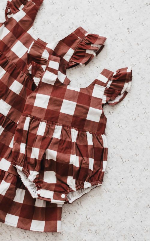 Bencer & Hazelnut Gingham Playsuit/Dress