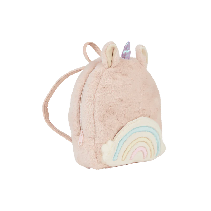 Olliella Hopalong Unicorn Backpack - Pink