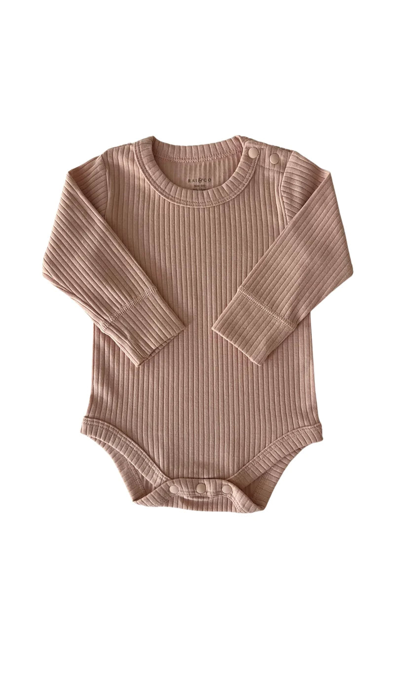 Rai & Co Basics Long Sleeve Bodysuit - Pink