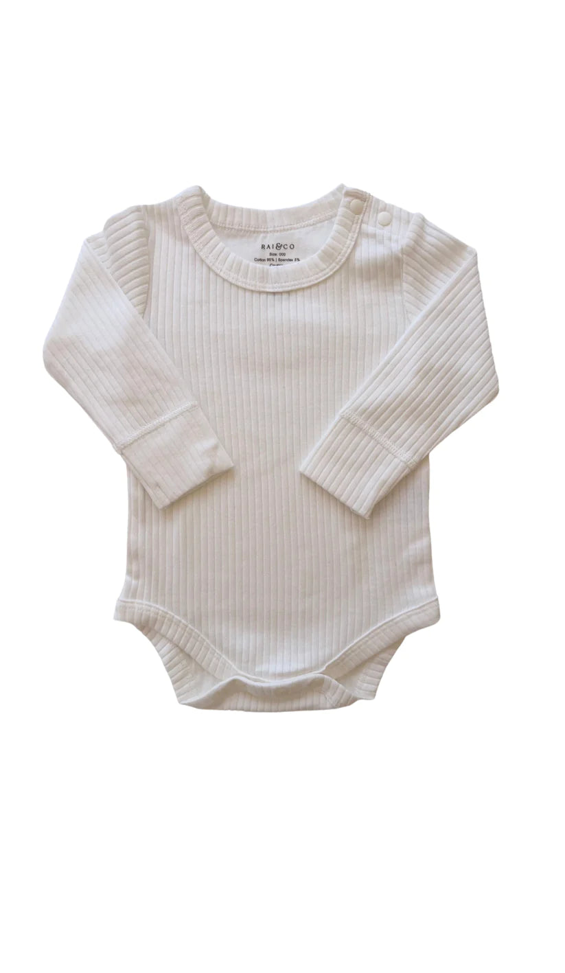 Rai & Co Basics Long Sleeve Bodysuit - White