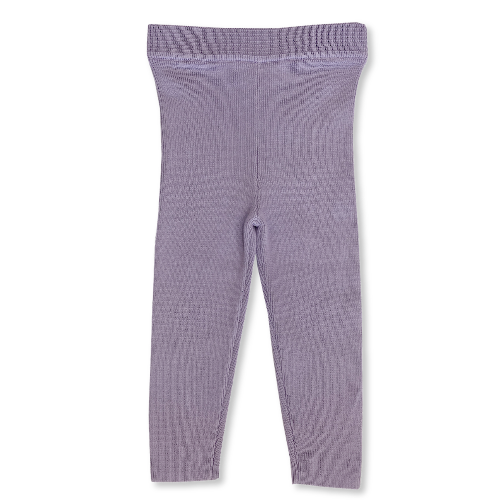 Grown Organic Ribbed Essential Leggings - Iris