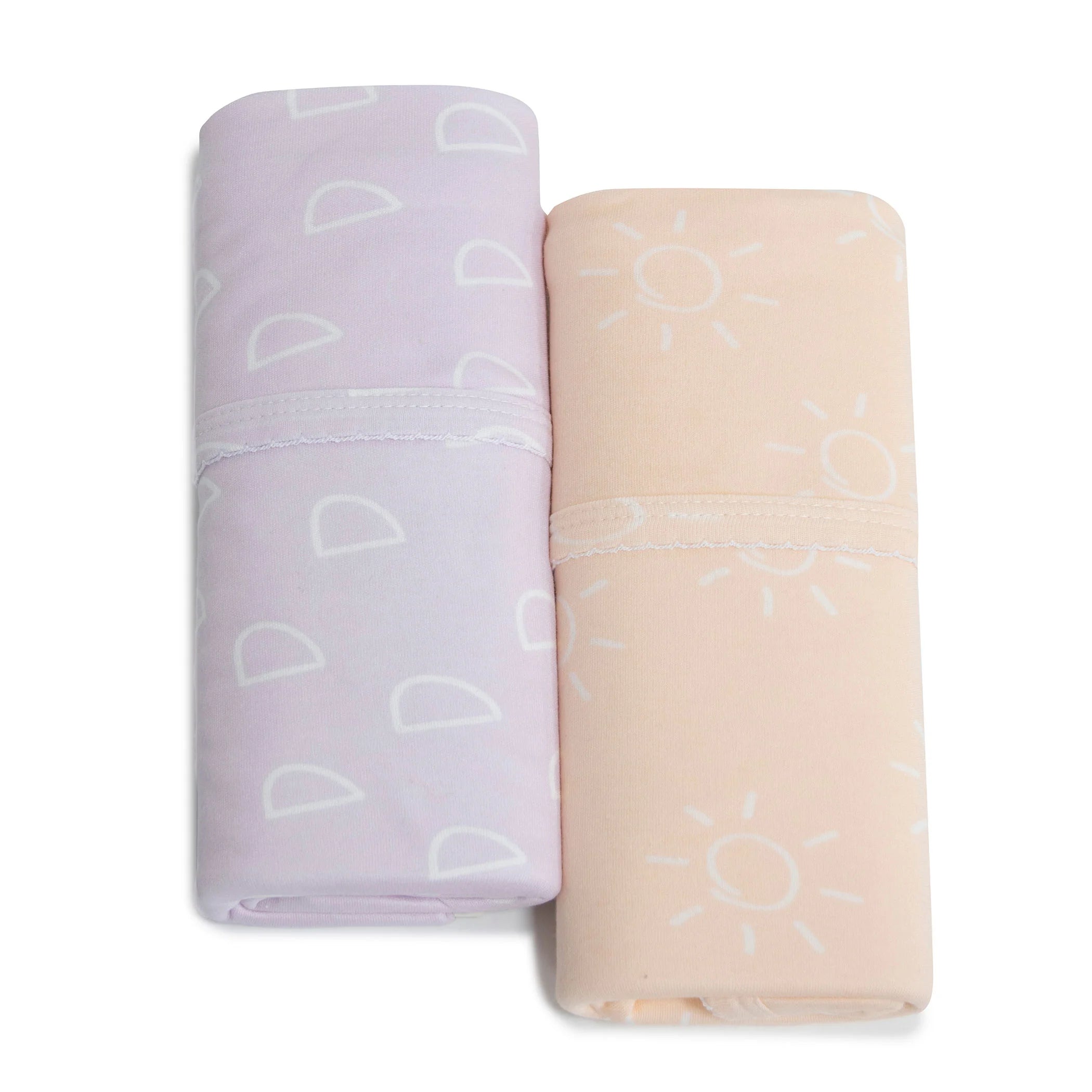 Bubba Blue Nordic 2pk Jersey Wrap Peach/Lilac
